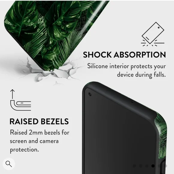 Burga Tropical Leaf Phone Case - Green and Yellow - Picture 6 of 7